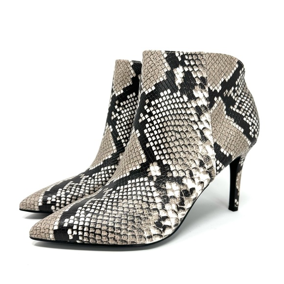 Nine West Finny Womens Snake High Heel Ankle Boots - Picture 8 of 13